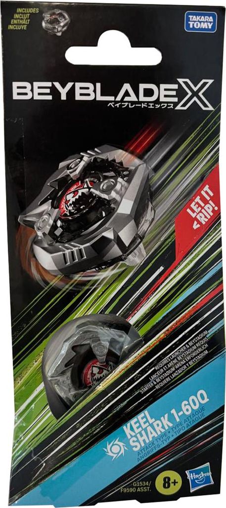 Beyblade Bbx Black Keel Shark Spada Argento Argento Taglia Immagine del prodotto 