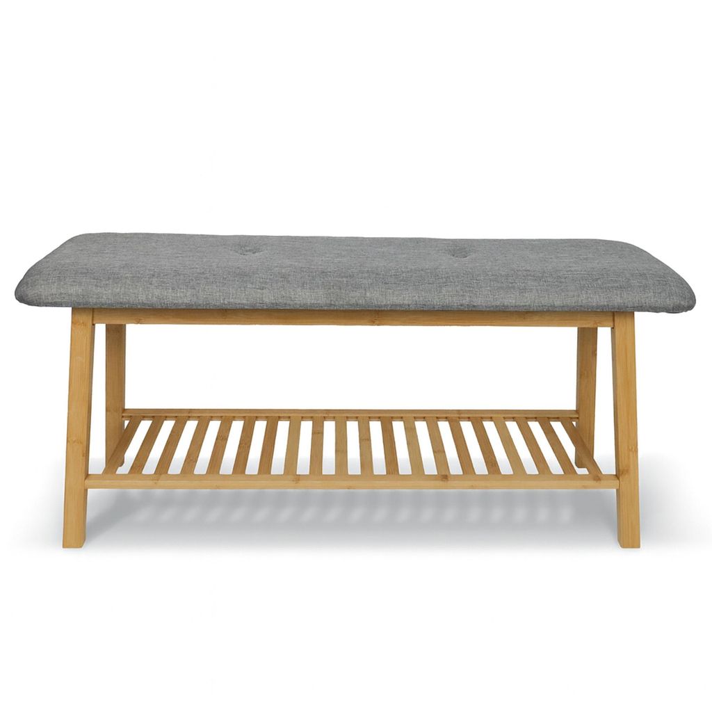 Banc à chaussures en bambou 100x30x44cm Image du produit 