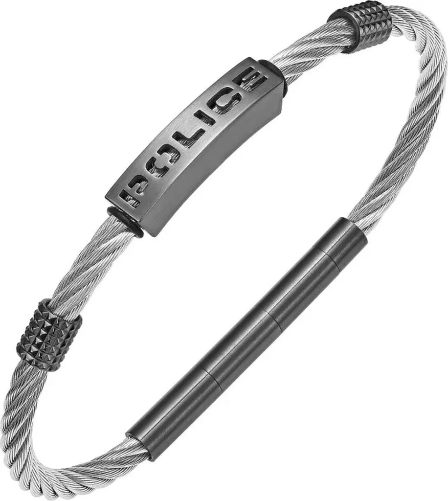 Bracelet Homme Police PEAGB0039901 Argenté en Acier Inoxydable Chic
