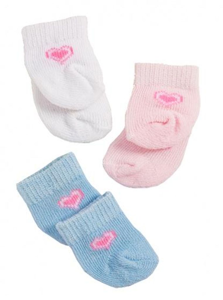 Calzini per bambole, piccoli, 3 paia, misura 28-35 cm Immagine del prodotto 
