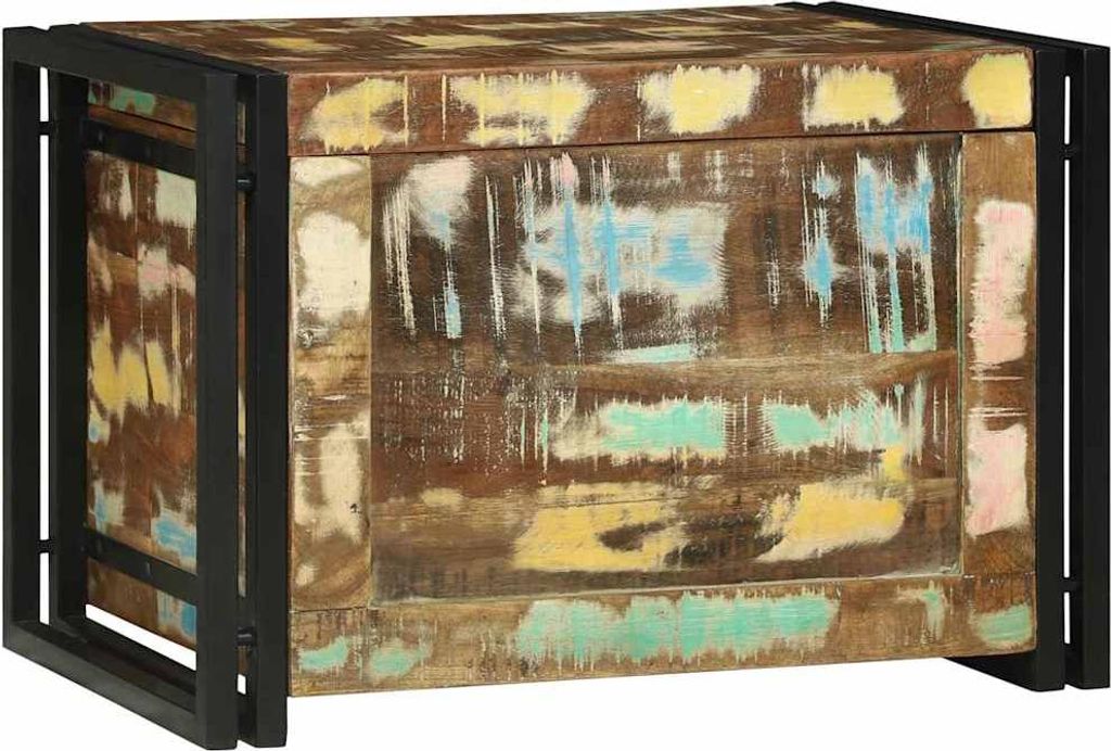 Aufbewahrungsbox Braun und Schwarz 60 x 40 x 41 cm Altholz