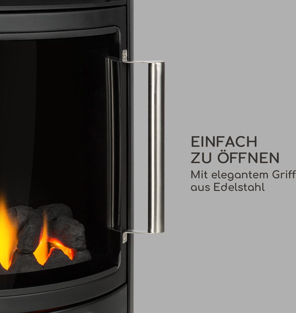 Andora Deluxe Gasheizofen Gasheizer Feuerschein bis 3,4kW Produktbild 6