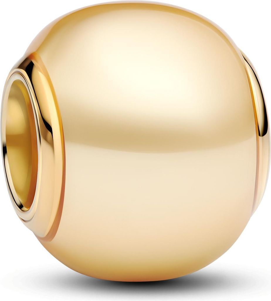 A single gold charm on a white background.