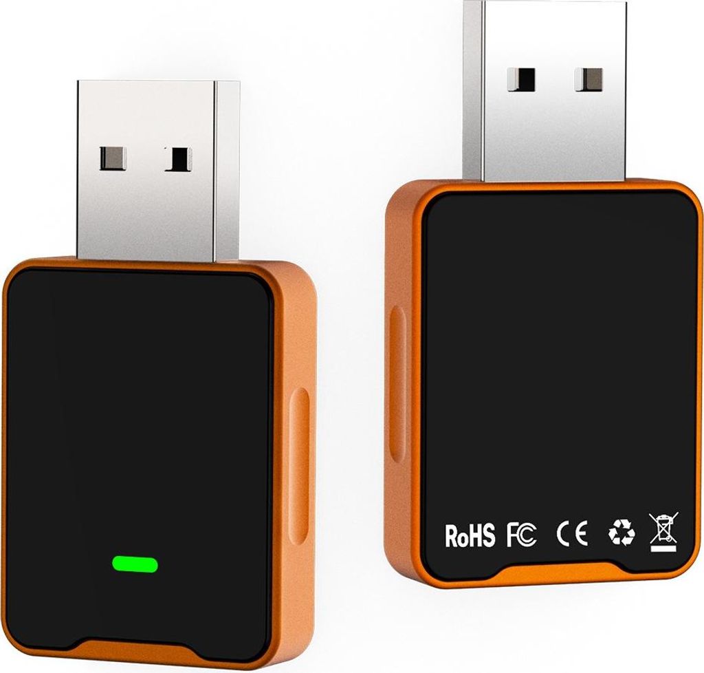 INF Kabelloser CarPlay Adapter: Kabelgebundene zu kabelloser Konvertierung, Bluetooth 5.3 Orange
