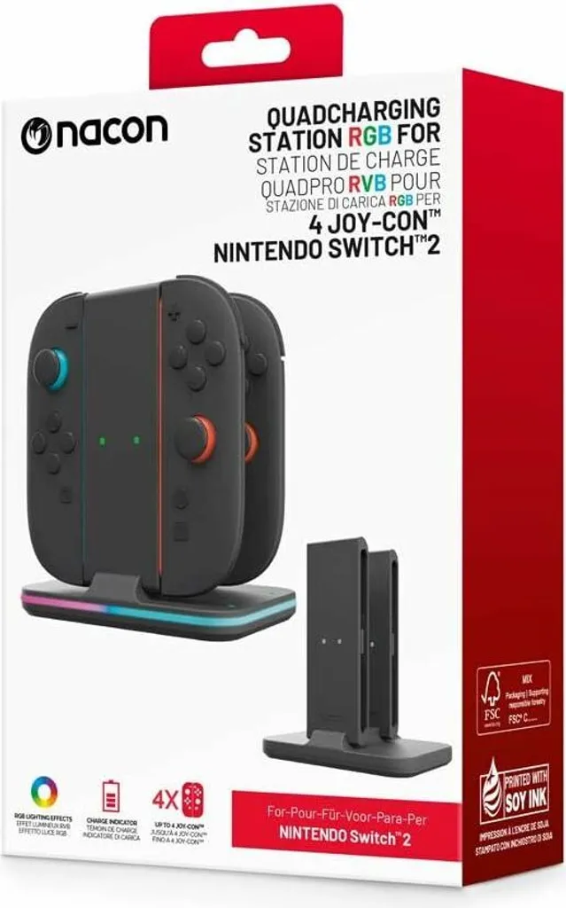 Protection anti-rayure Nacon SWITCHNEWJCCHARGER pour charger en sécurité
