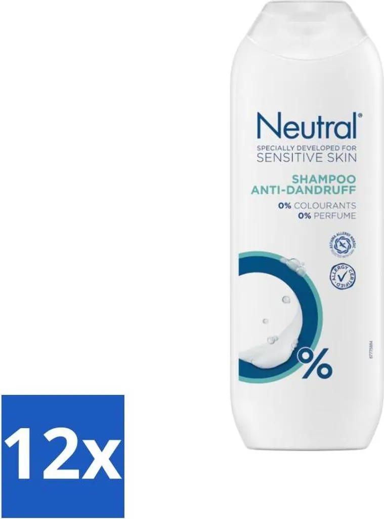 Shampoo Neutro Antiforfora 250ml - Pack 12 Pezzi - Pelle Sensibile