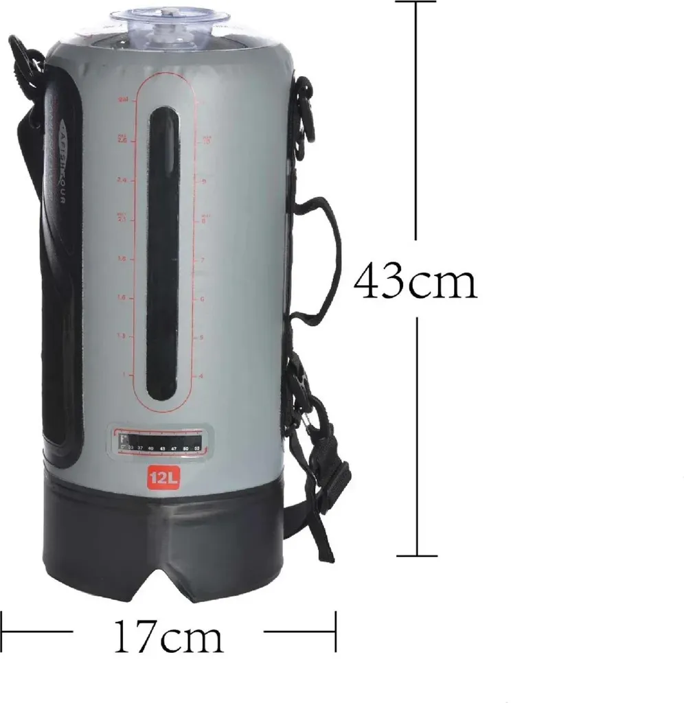 Douche de camping légère à pression réglable 12L - Buse multi-jets Pro - 3