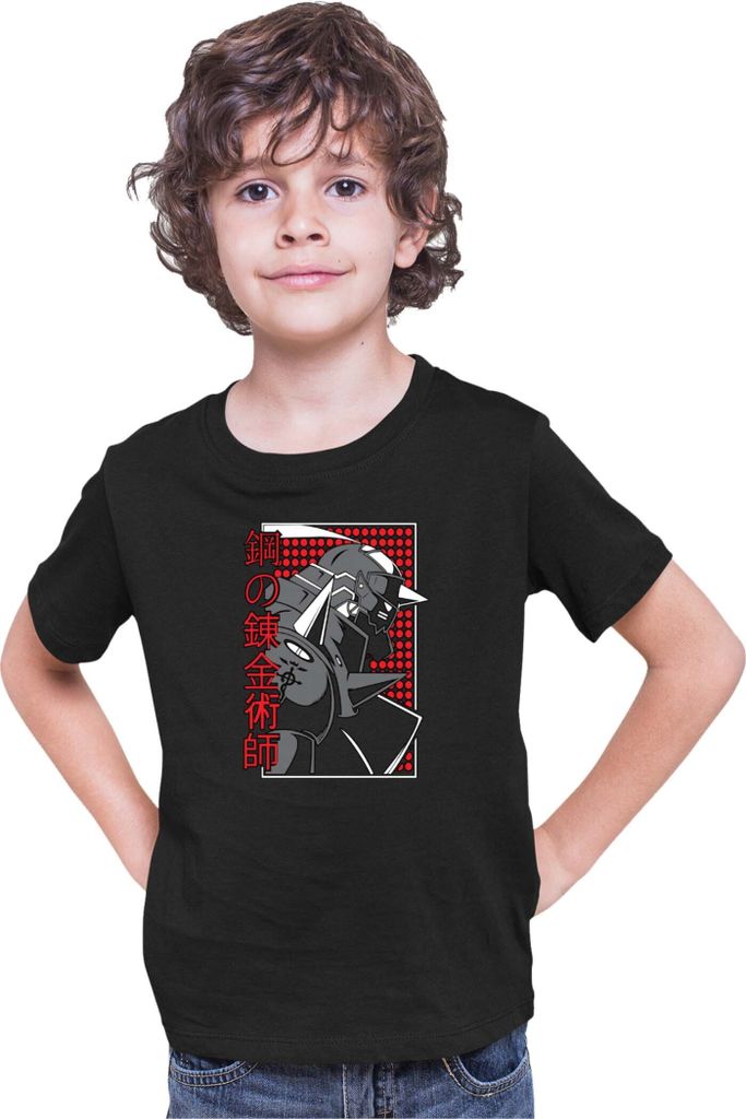 Kinder T-Shirt Japan Anime Manga Fullmetal Alchemist 02 Fullmetal Brothers, 12-13 Jahr - 152 / Schwarz