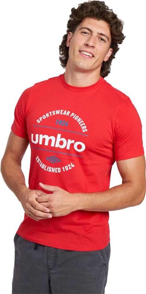 Umbro Circular Graphic Kurzarm-t-shirt Rot M Mann Rot M