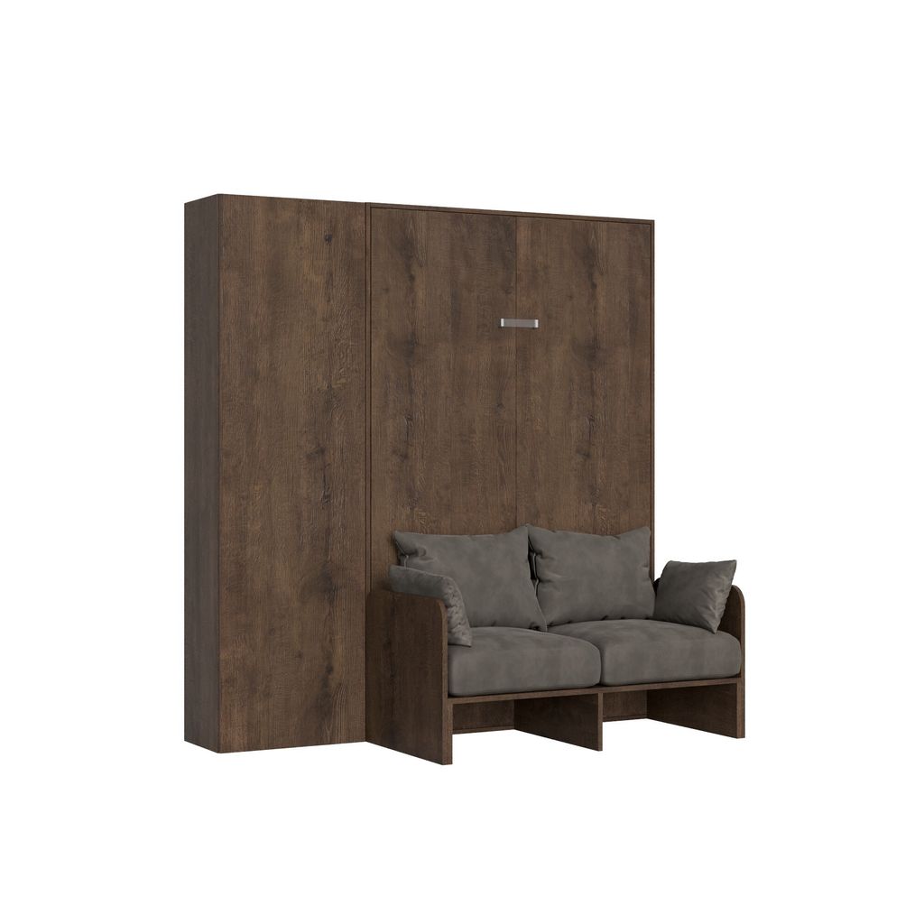 ITAMOBY - Schrankbett Kentaro Sofà 120 vertikal mit Säulenschrank Nussbaum - ALESSIA 20