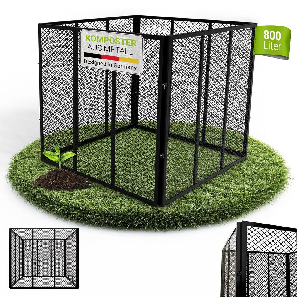 Juskys Metall Komposter 800 L, stabil, wetterfest & Produktbild 