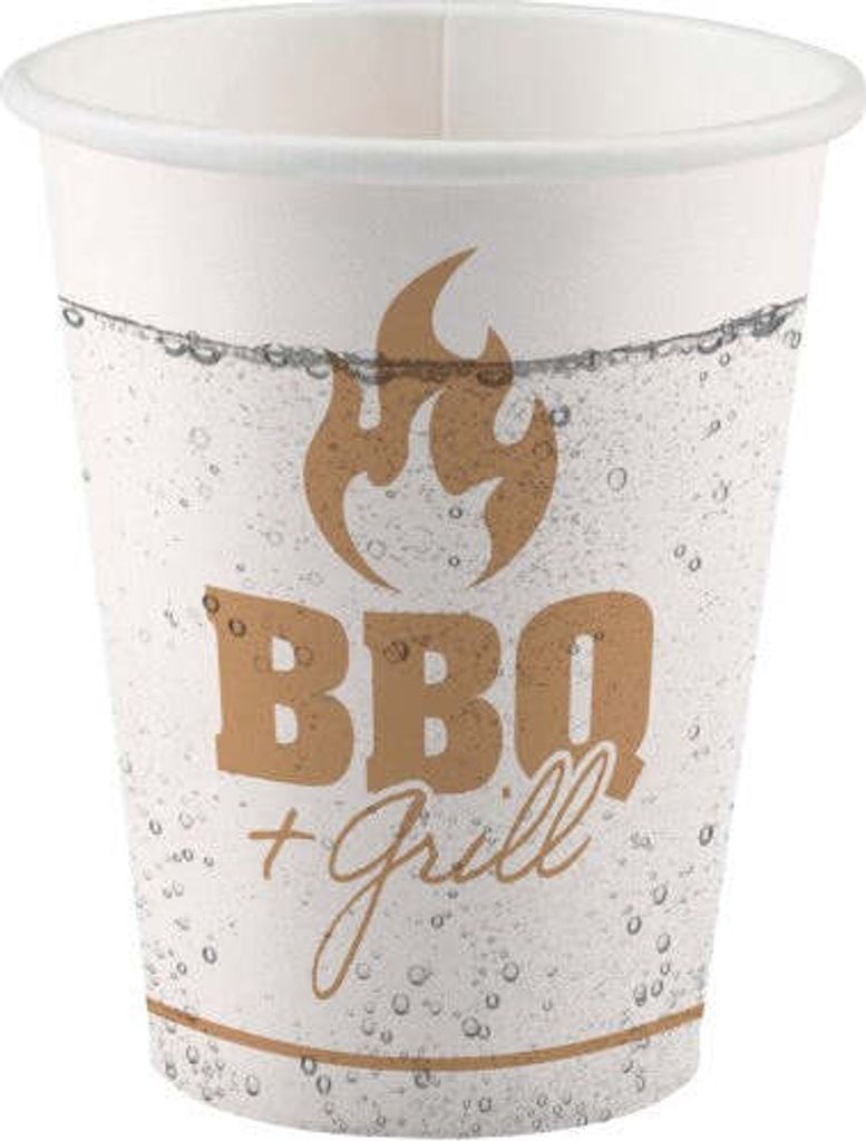 8 Meistergriller Pappbecher 500ml