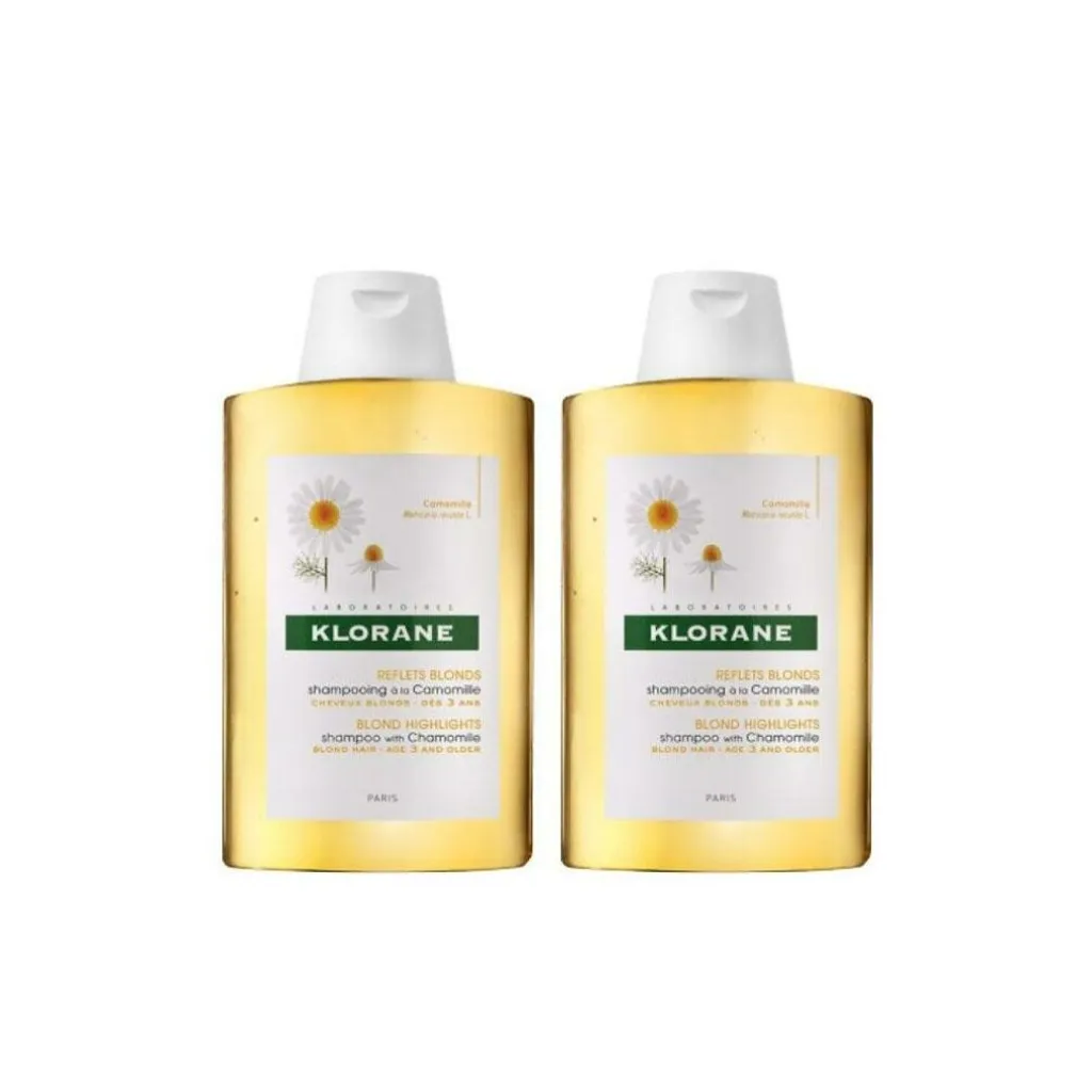 Shampooing Klorane Camomille 2x400ml : Brillance et Reflets Dorés - 2