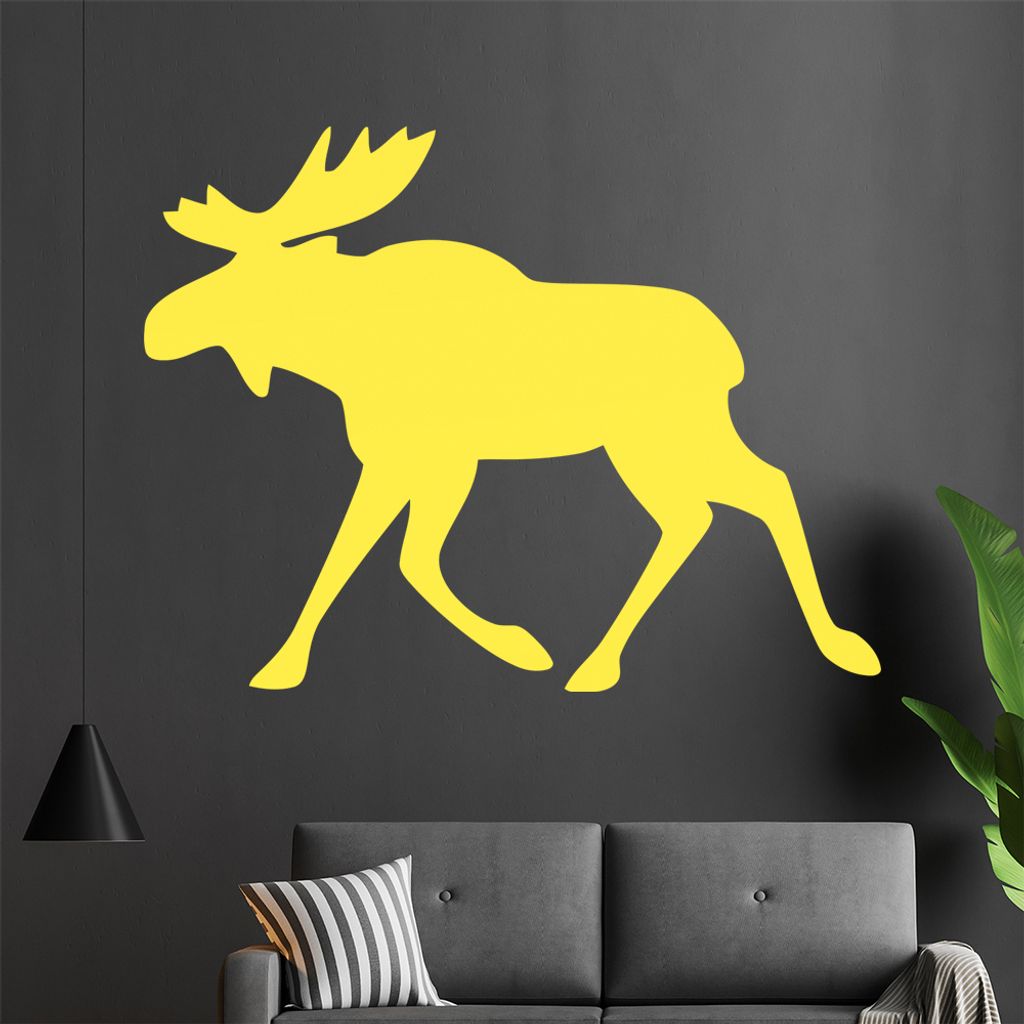 Elch Wandtattoo in 6 Größen - Wandaufkleber Wall Sticker - Dekoration, Küche, Wohnzimmer, Schlafzimmer, Badezimmer