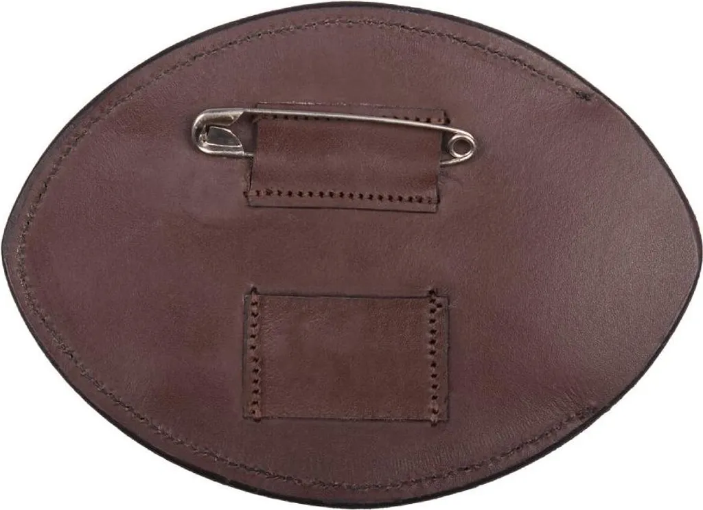 Porte-numéros de Filet QHP Basic Marron - Accessoire Équitation x2