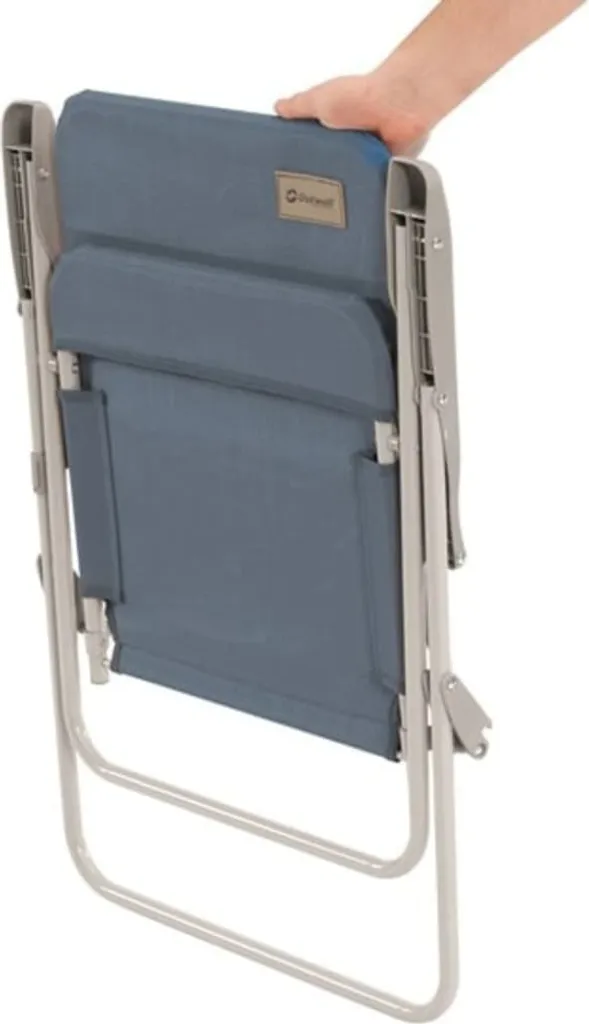 Chaise Pliante de Camping Outwell Blackpool Bleu avec Dossier Confort