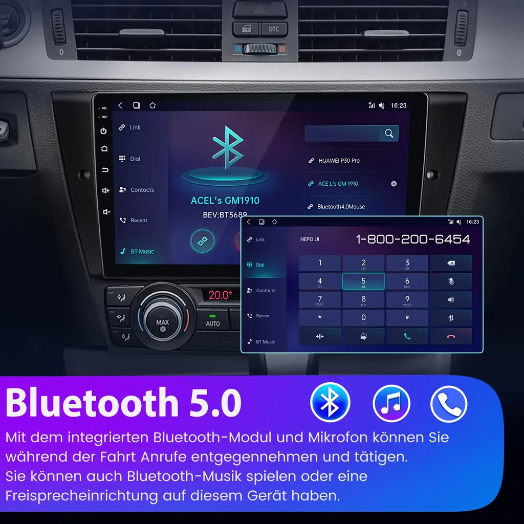 Sistema Infotainment 9" BMW Serie 3 E90 - Android 64GB CarPlay - 6