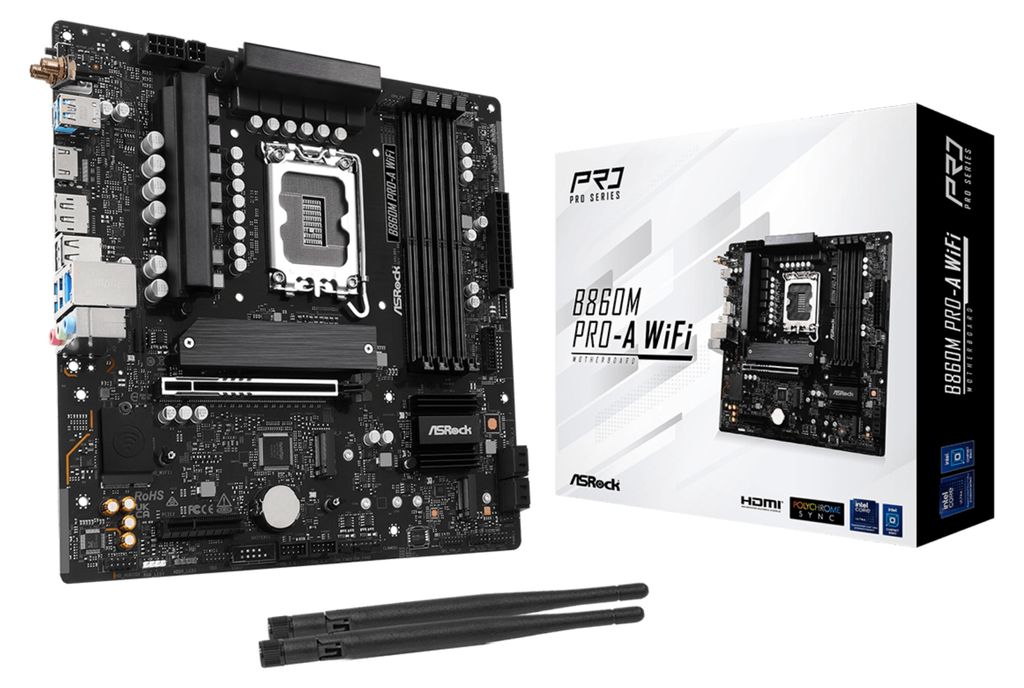 Asrock B860M Pro-A WiFi, Intel, LGA 1851 (Socket V1), Produktbild 