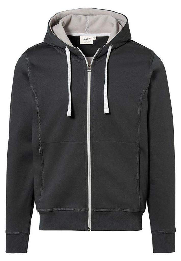 HAKRO Kapuzenjacke Bonded 455, anthrazit/silber, XL Produktbild 