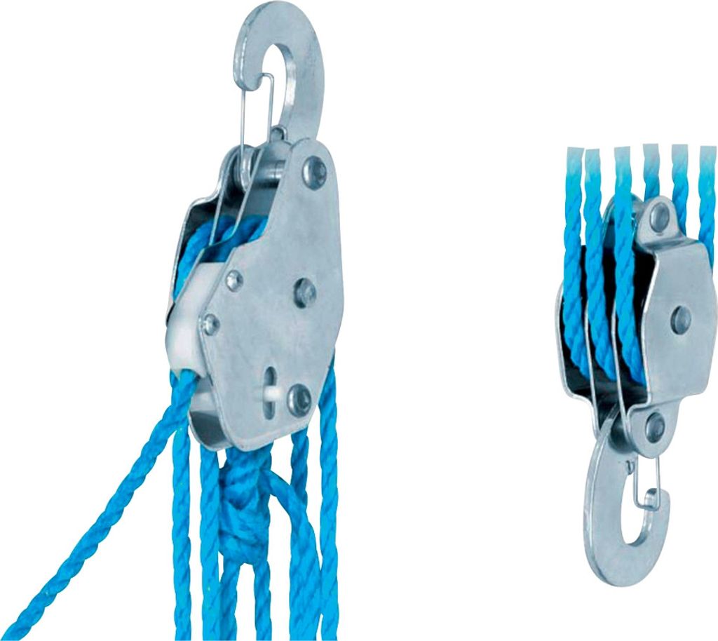 Flaschenzug 300kg mit Seilbremse Schoerken