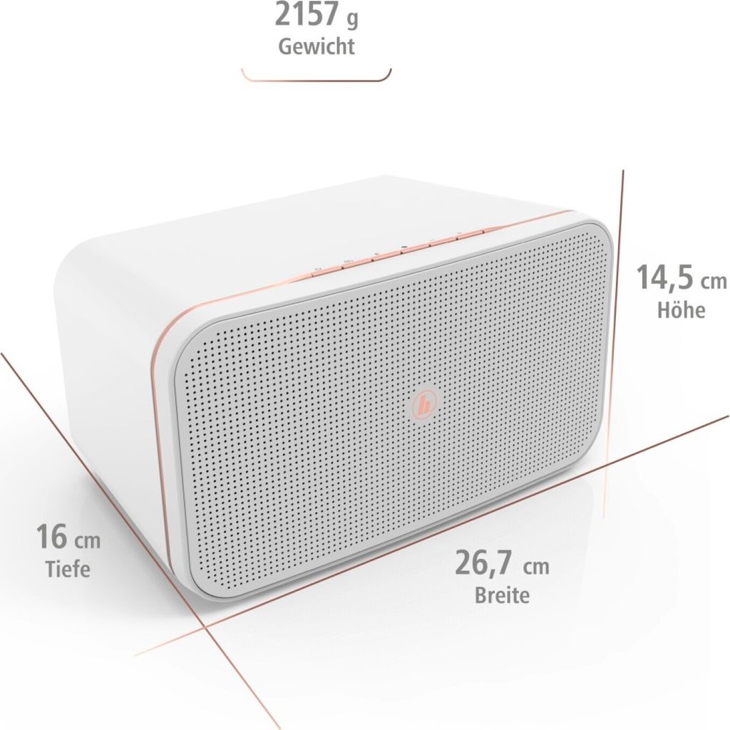 Hama Smart-Speaker "SIRIUM2000AMBT", Alexa/Bluetooth®, Weiß Produktbild 7