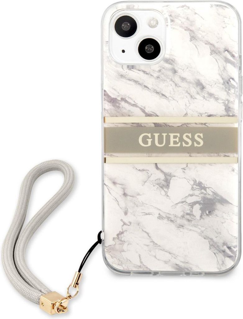 Guess, Schutzhülle Marble Strap Apple iPhone 13 Mini, Grau