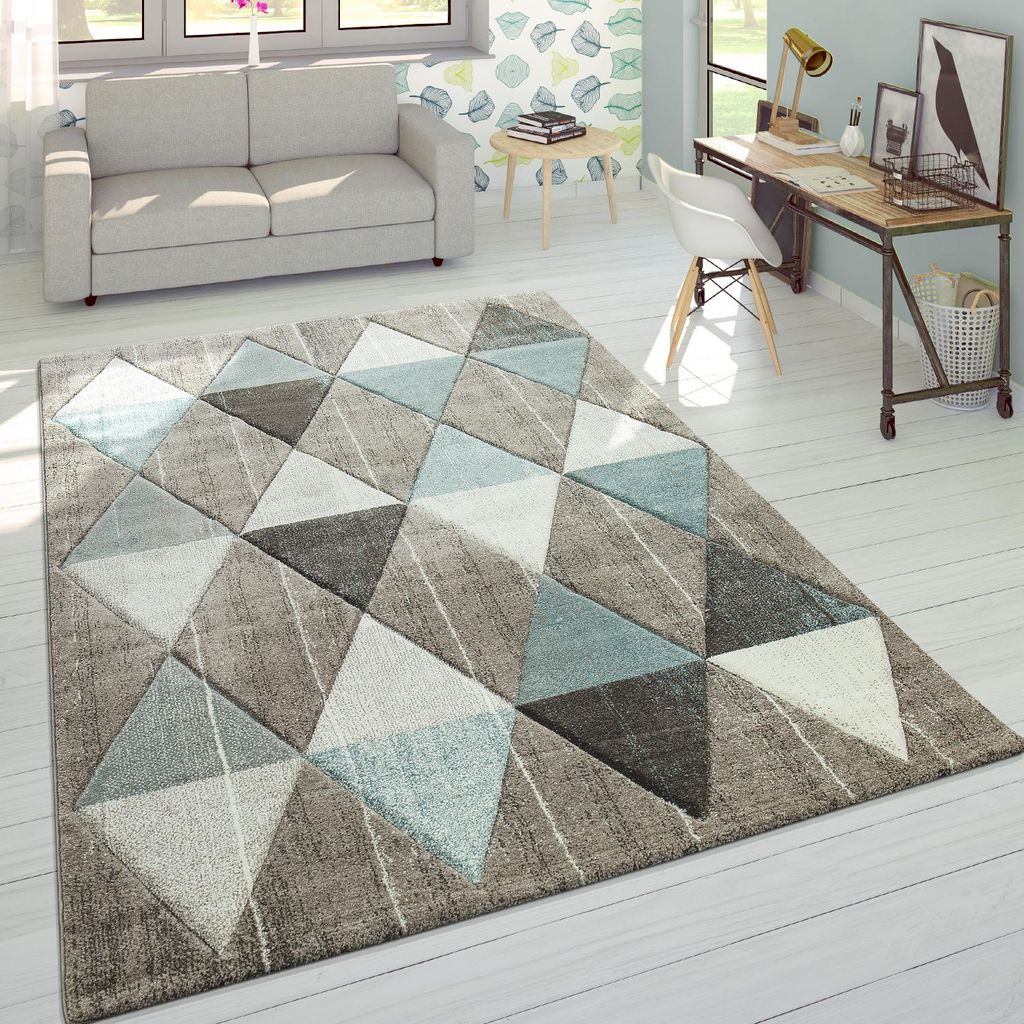 Tappeto di design moderno con taglio sagomato, colori Immagine del prodotto 