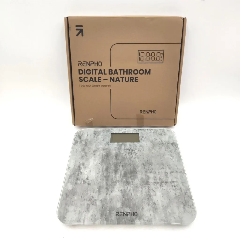 Balance de salle de bain numérique RENPHO haute précision en verre