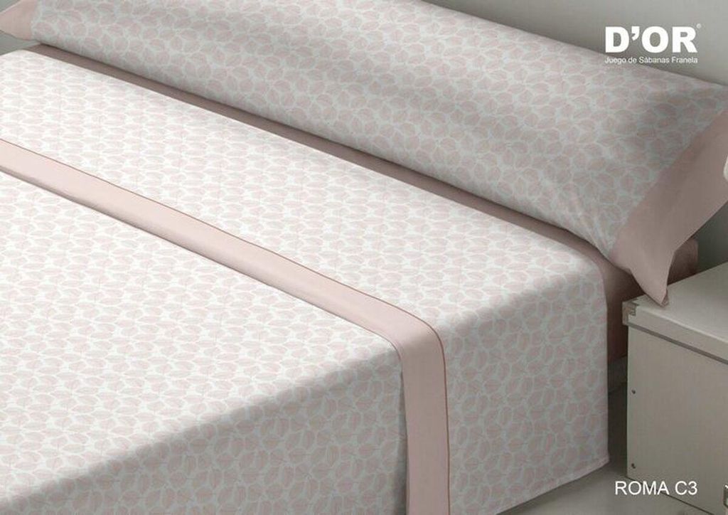 Bettwäsche-Set D'Or ROMA Rosa Doppelmatratze Franela