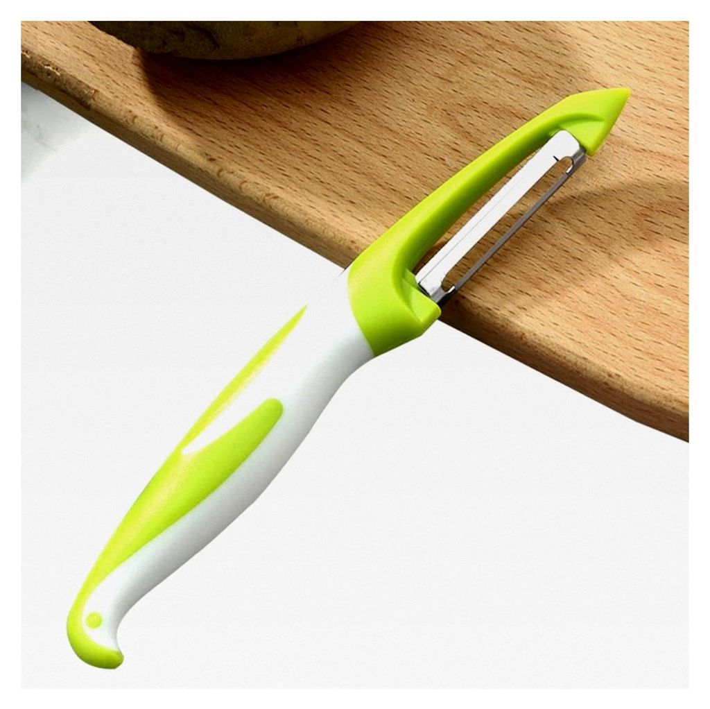 2er Set Professionelle Pendelschäler, Gemüseschäler & Obstschäler, Kartoffelschäler, Karottenschäler, Universalschäler (Grün)