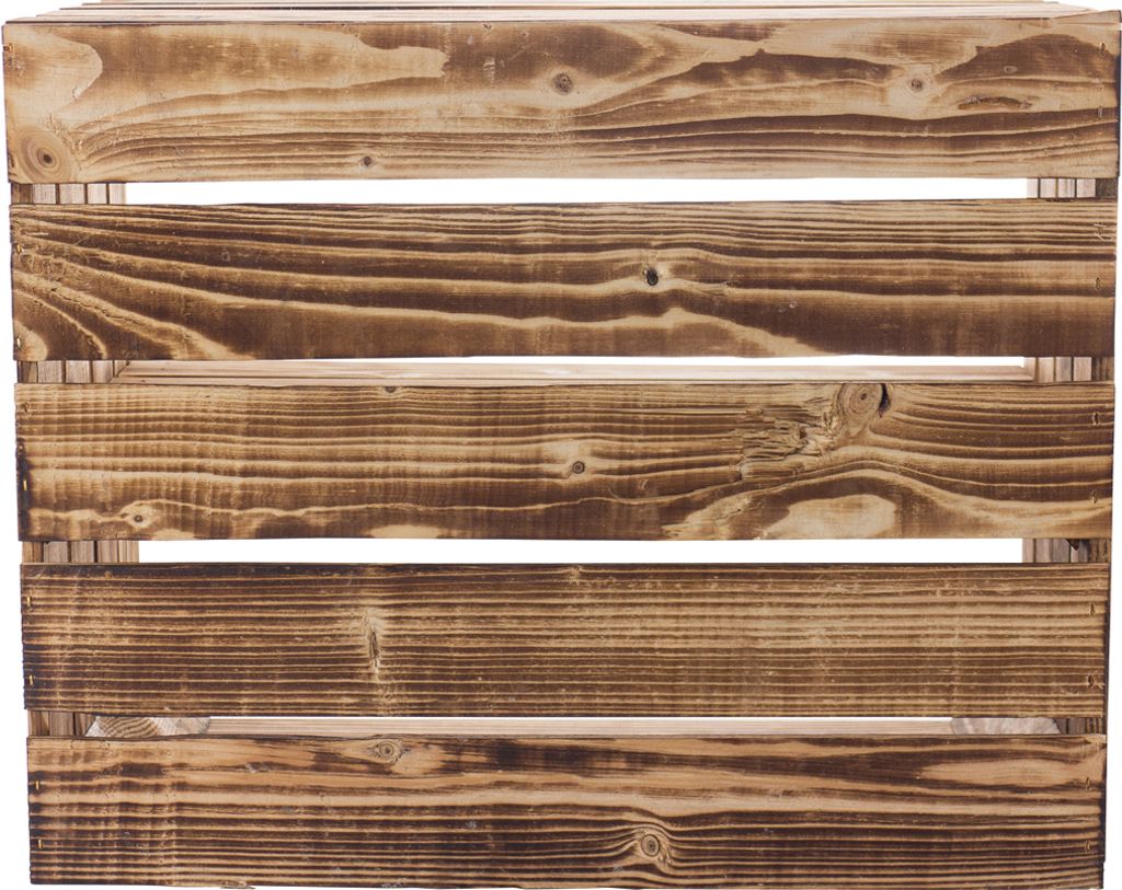 Geflammte Holzkiste mit Mittelbrett -längst- Neue Obstkiste Produktbild 4