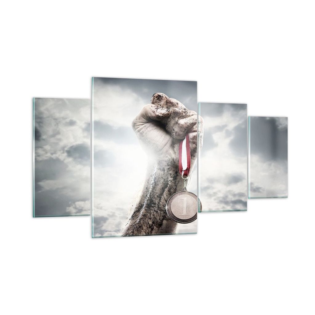 Bilder auf glas - Sport Medaille Sieg Trophäe - 160x90cm - Glasbilder - Wandbilder - Kunstdruck - zum Aufhängen bereit - Wanddekoration aus Glas ...