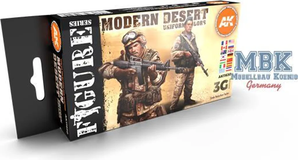 Fidélité des Couleurs Uniforme Désert Moderne AK-11630 : Set Complet