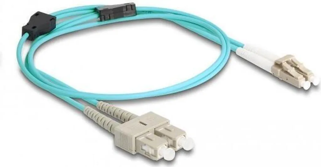 Jarretière Optique Multimode LC-LC Duplex 1m Delock Renforcée en Acier