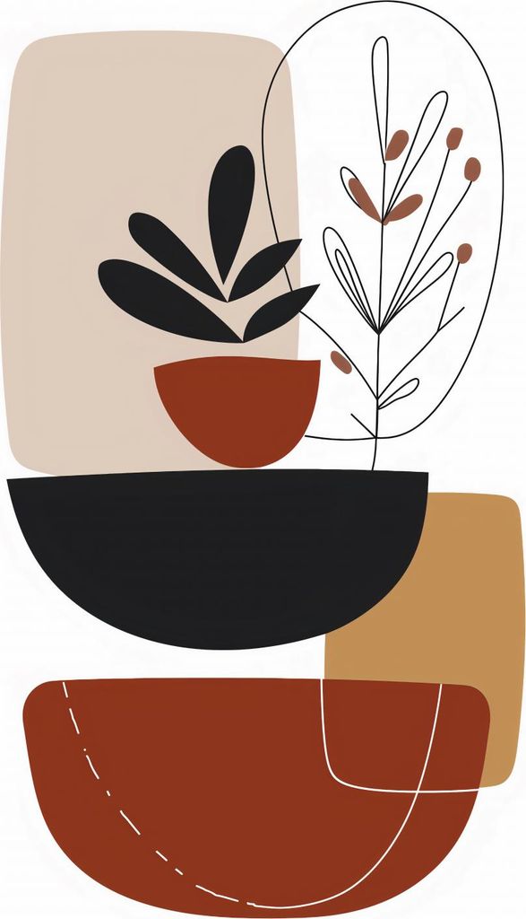 Plakat 50x70cm Botanische Abstraktion