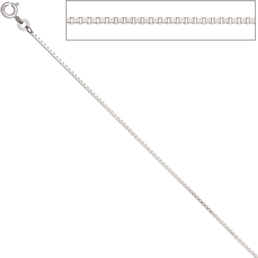 JOBO Venezianerkette 333 Weißgold 1,1 mm 42 cm Gold Kette Produktbild 