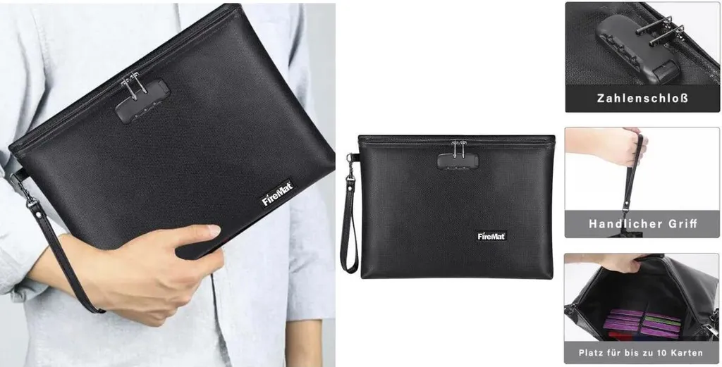 Protégez vos documents de valeur avec ce porte-documents à serrure 37x26cm