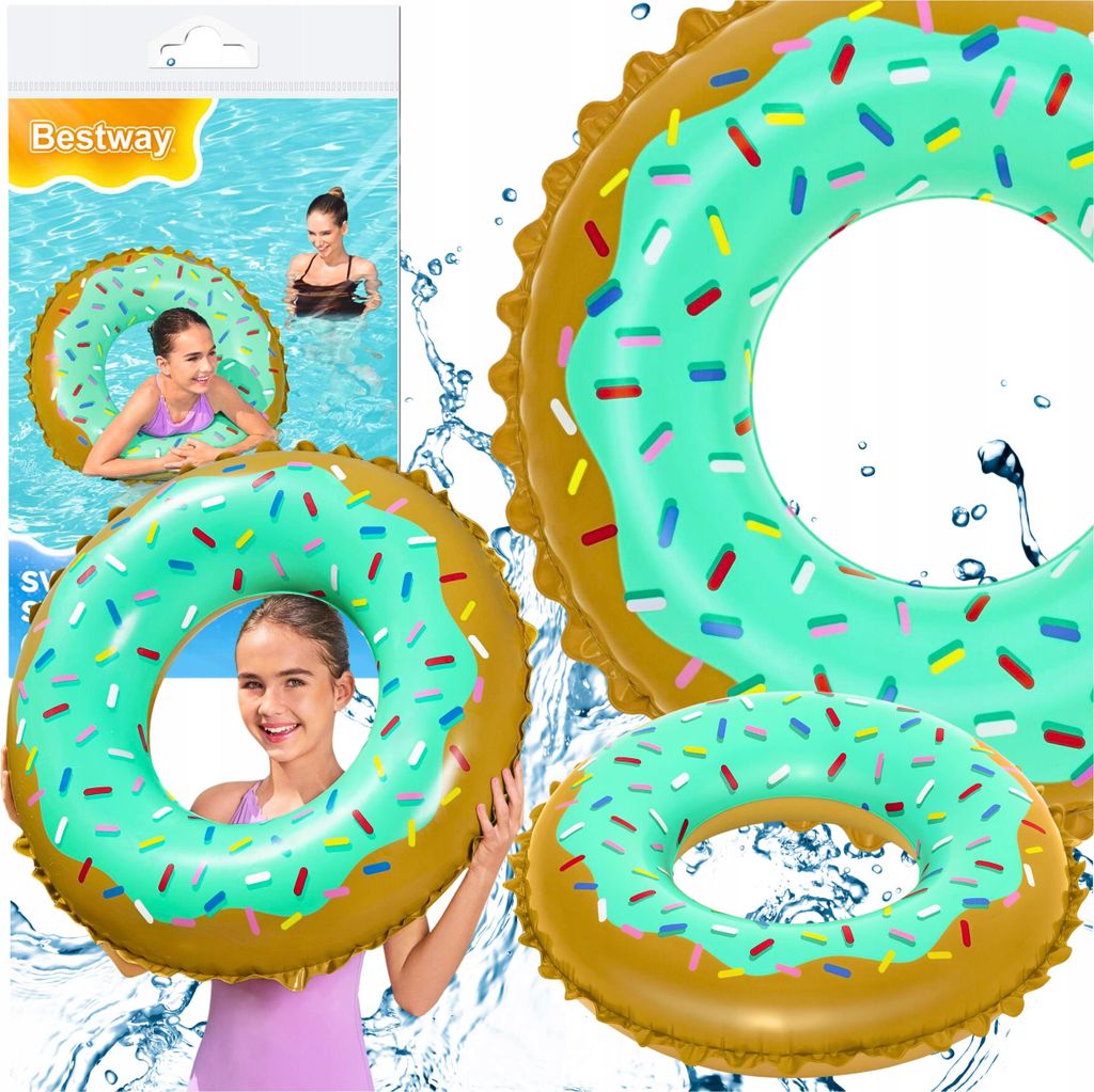 Aufblasbarer Schwimmring Matratze Donut für Kinder 90 cm Bestway Ring