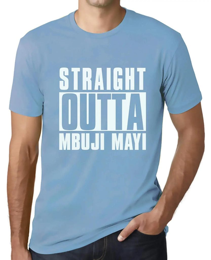 Herren Grafik T-Shirt Direkt aus dem Mbuji Mayi – Straight Outta Mbuji Mayi – Öko-Verantwortlich Vintage Jahrgang Kurzarm Lustige Druck Geburt...
