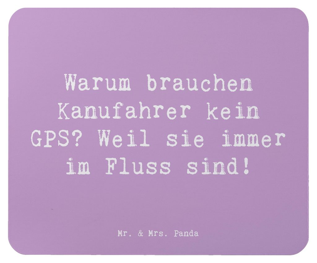 Mr. & Mrs. Panda Mousepad Spruch Kanu Lebensweg - Lavendeltraum - Geschenk, Abenteuer, Paddeln, pc, Sportler Geschenke, Teamsport, Teamarbeit, Spor...