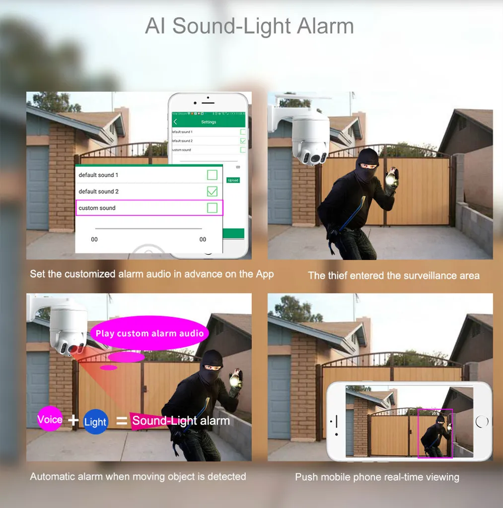 Caméra 8MP Haute Résolution Zoom 10X - Vision Nocturne et Détection Smart - 5