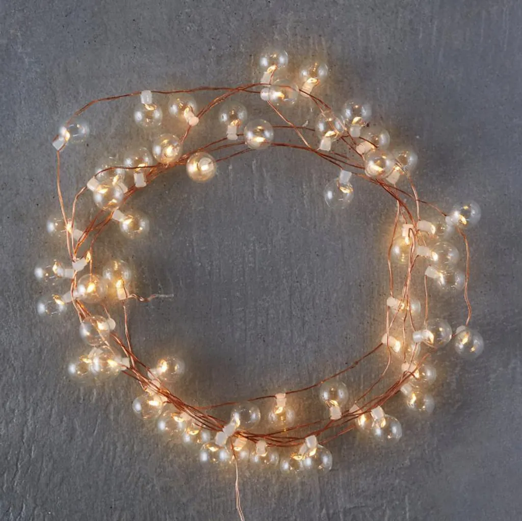 Guirlande lumineuse 50 LED 5m avec câble transparent et basse conso