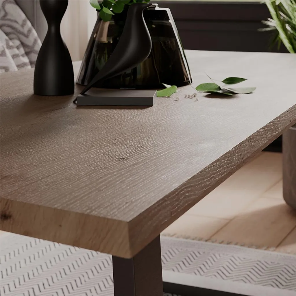 Table basse 110x50 cm Vicco Yan Artisan, rangement intégré et robuste - 4