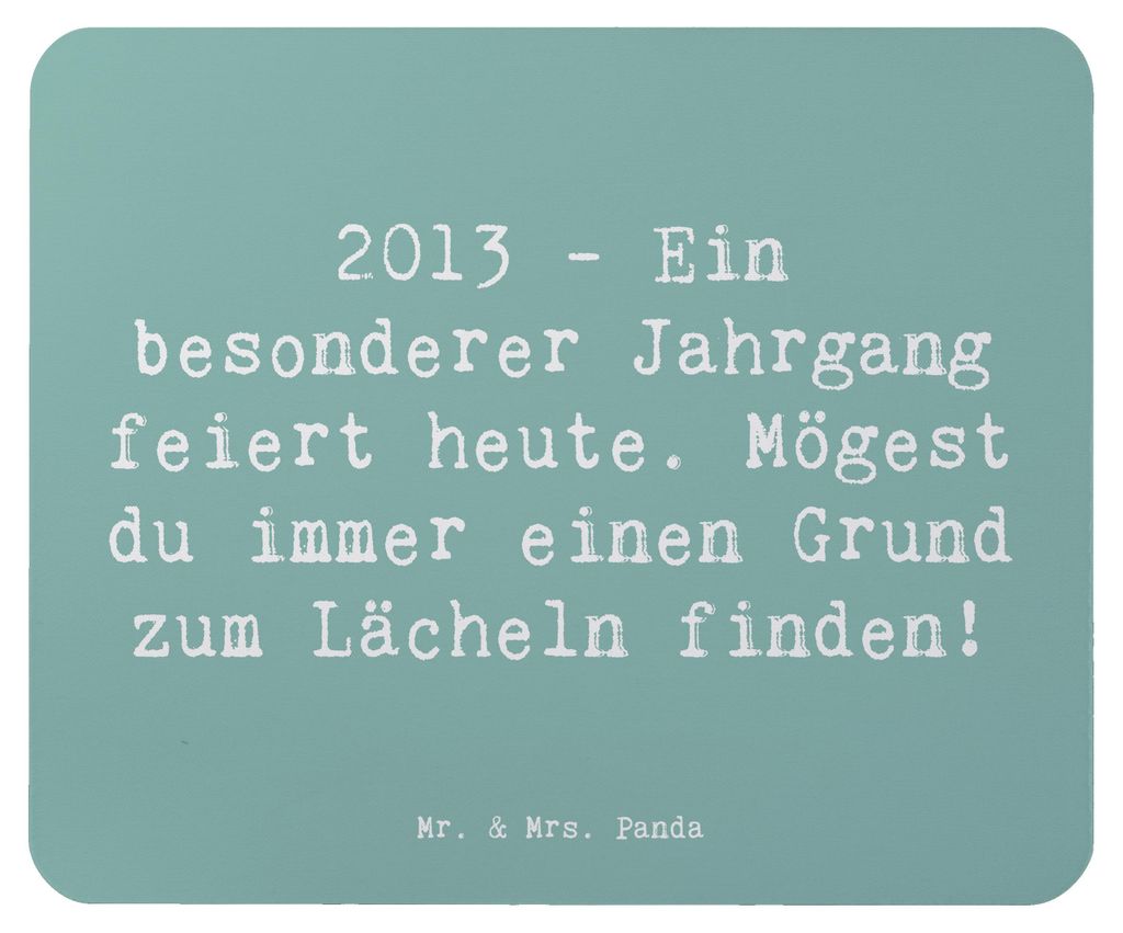 Mr. & Mrs. Panda Mauspad Spruch 2013 Geburtstag Freude - Meeresbrise - Geschenk, Hommage, Glückwunsch, Jahrgang, besondere Erinnerungen, laptop mo...