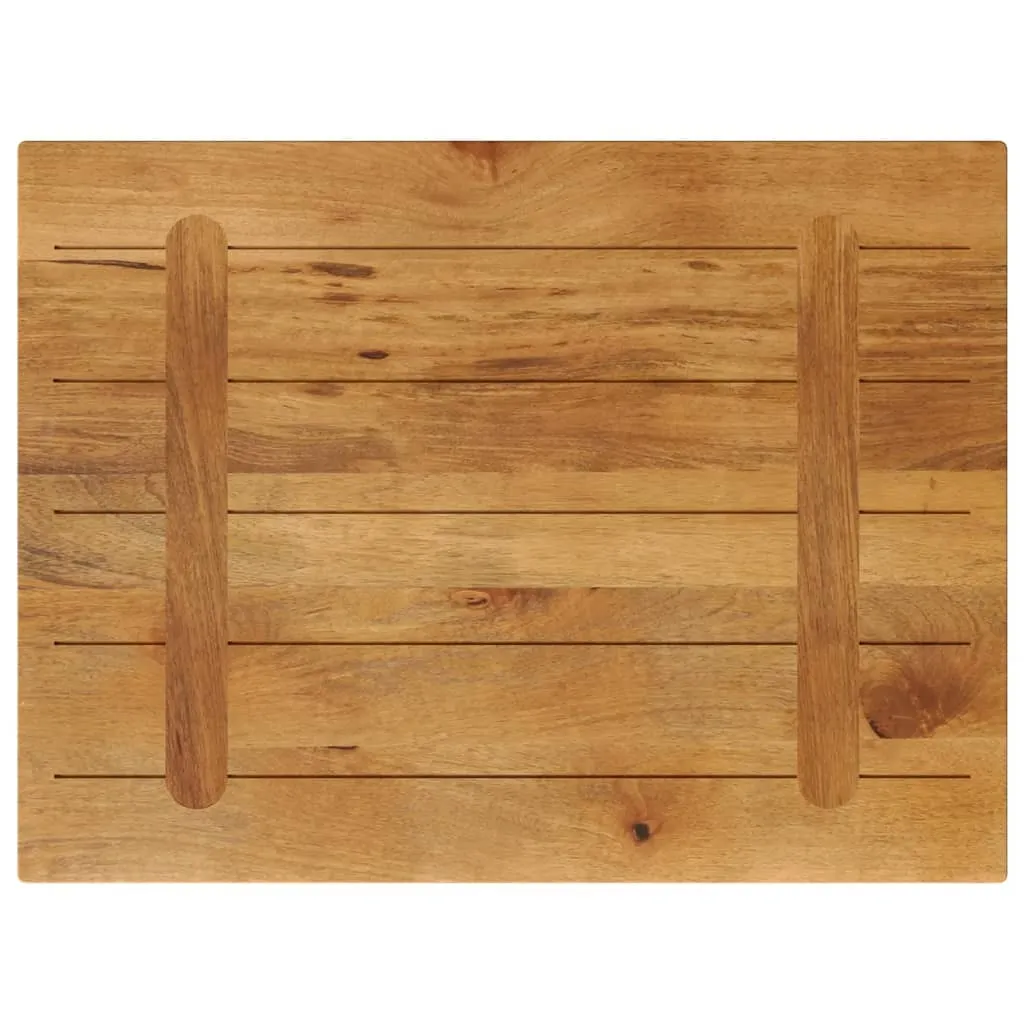 vidaXL Piano da tavolo 80x50x2,5 cm rettangolare in legno massiccio di mango - 4