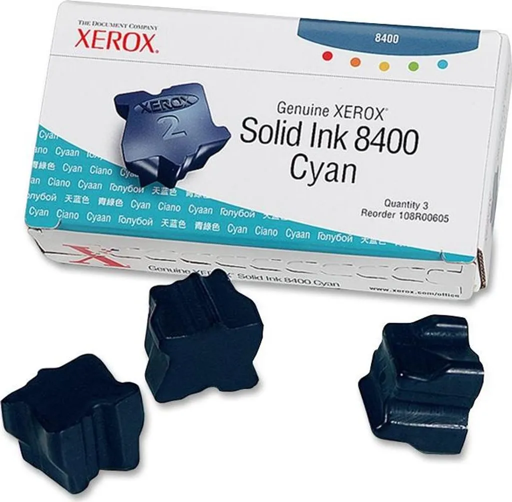 Encre solide Xerox 108R00605 Cyan pour corriger les traces d'encre