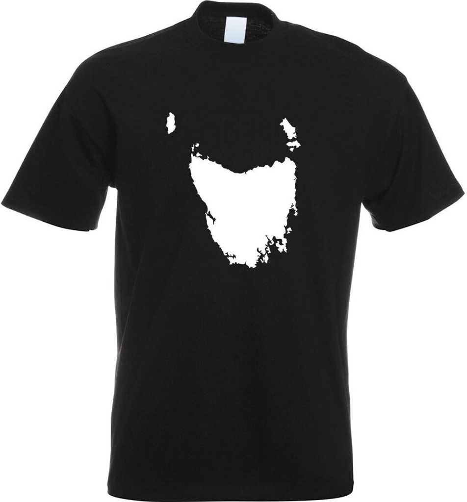 Kiwistar - T-Shirt - schwarz - Tasmania - Australien - State Motiv Bedruckt Funshirt Design Print - mit Motiv Bedruckt - Funshirt Design - Sport - ...