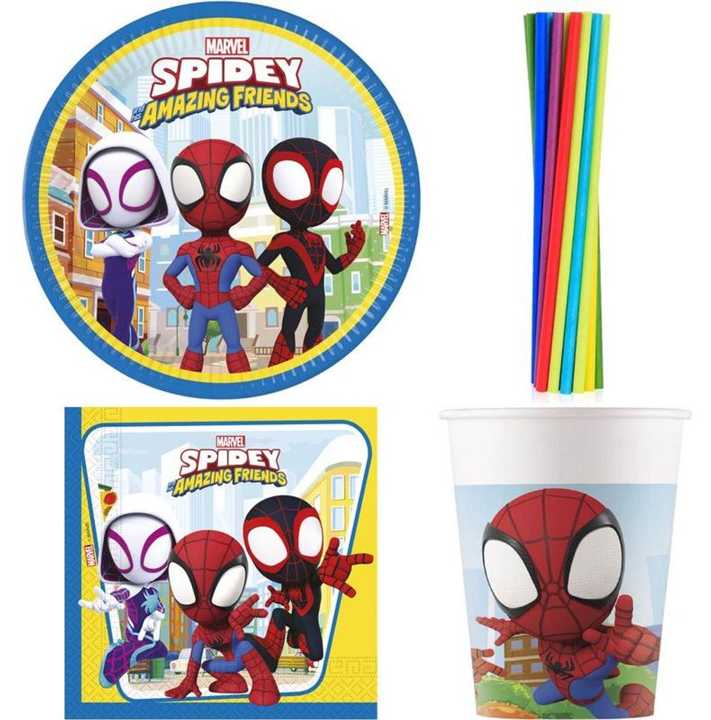 Partyset Spidey & seine Freunde Geburtstag Deko Spiderman Produktbild 