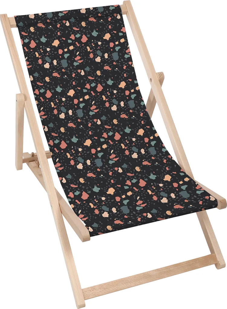 Lettino Dreamroots in Legno di Faggio Pieghevole 130kg Dark Terrazzo