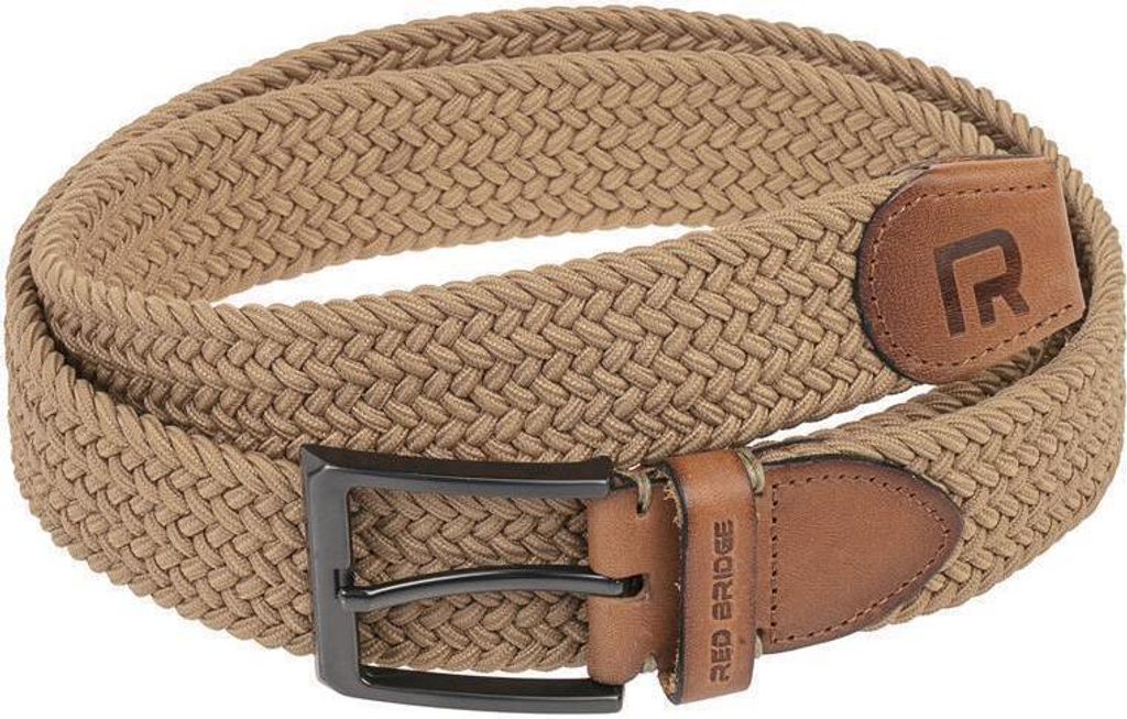 Red Bridge Herren Gürtel Geflochten mit Leder Belt Camel 110